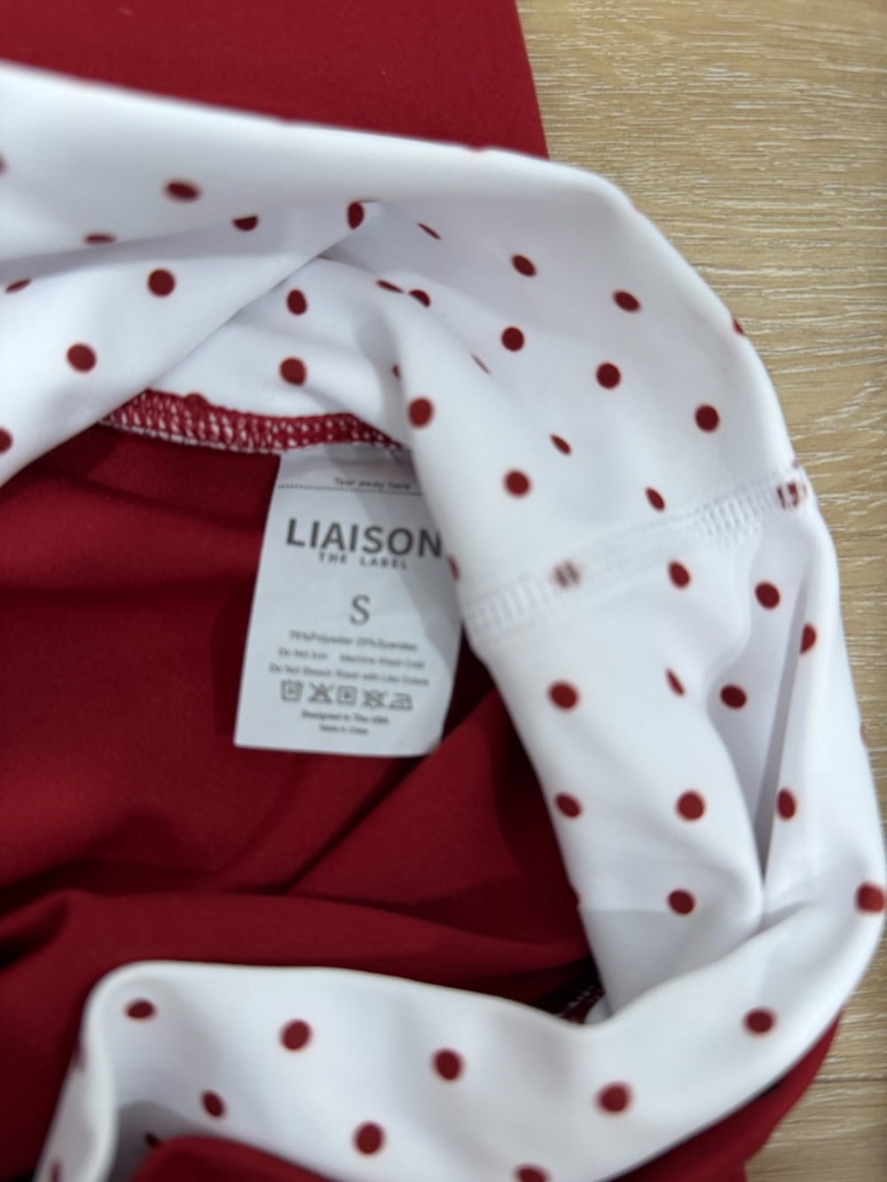 LAYERED SCULPT PANT - KISS & WHITE POLKA DOTS - Picture 3 of 4